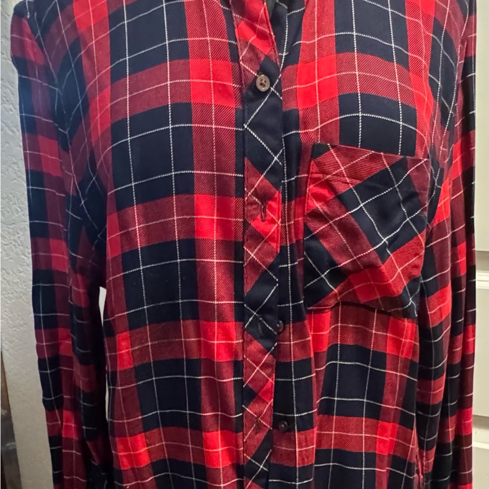 Red and Blue Plaid women’s Shirt
